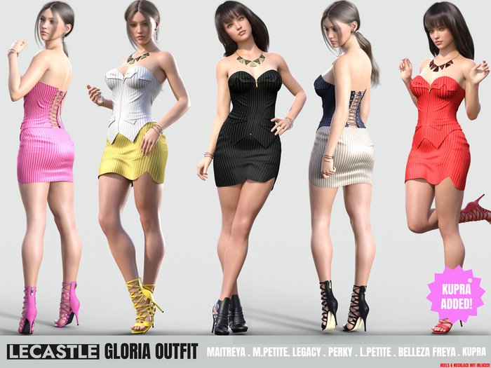 [LECASTLE] Gloria Outfit - Original Mesh NEW! 2021 3347