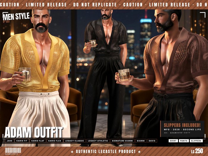 24Hr. SALE! - [LECASTLE] Adam Outfit Fatpack • Jake • Kario • Legacy • Gianni • Gianni X • Davis