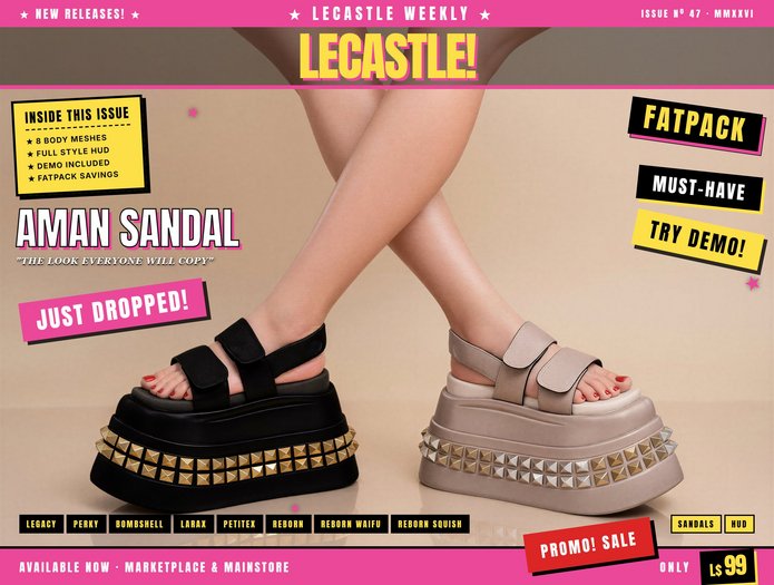 PROMO! - [LECASTLE] Aman Sandal Fatpack • Legacy • LaraX • Reborn