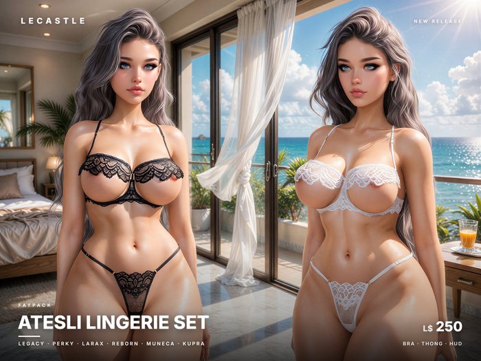 [LECASTLE] Atesli Lingerie Set Fatpack • Legacy • Perky • LaraX • Reborn • Muneca • Kupra