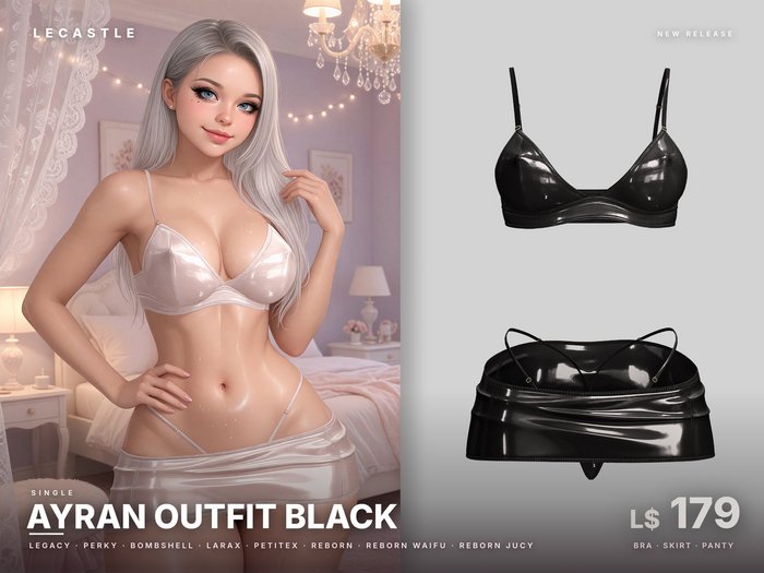 [LECASTLE] Ayran Outfit BLACK • Legacy • LaraX • PetiteX • Reborn • Reborn Jucy