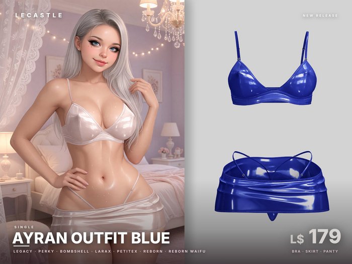 [LECASTLE] Ayran Outfit BLUE • Legacy • LaraX • PetiteX • Reborn • Reborn Waifu