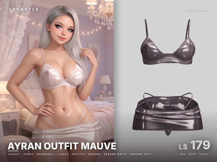 [LECASTLE] Ayran Outfit MAUVE • Legacy • LaraX • PetiteX • Reborn • Reborn Jucy