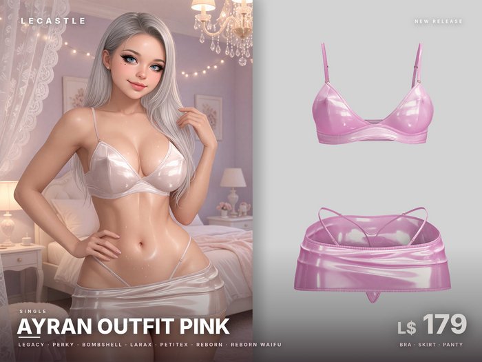 [LECASTLE] Ayran Outfit PINK • Legacy • LaraX • PetiteX • Reborn • Reborn Waifu