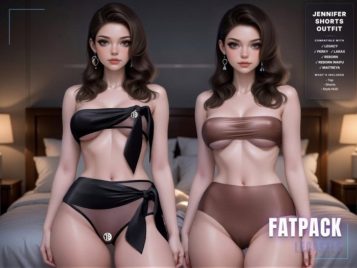 [LECASTLE] Jennifer Shorts Outfit,Legacy,Perky,LaraX,Maitreya,Reborn,Waifus
