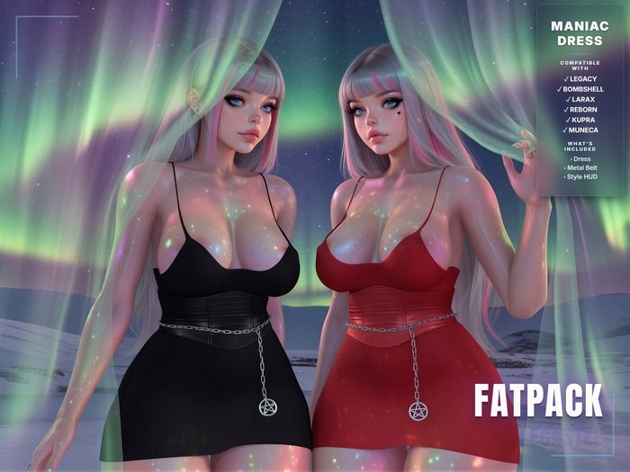 PROMO! - [LECASTLE] Maniac Dress Fatpack • Legacy • Bombshell • LaraX • Reborn • Kupra • Muneca