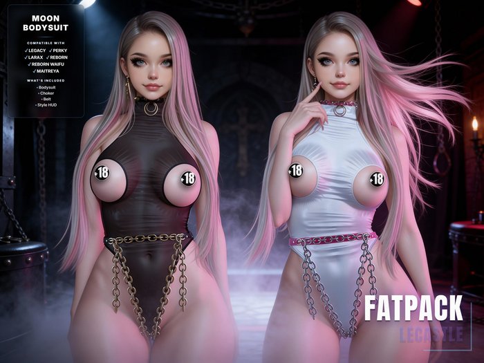 [LECASTLE] Moon Bodysuit Legacy, Perky, LaraX, Maitreya, Reborn, Waifus