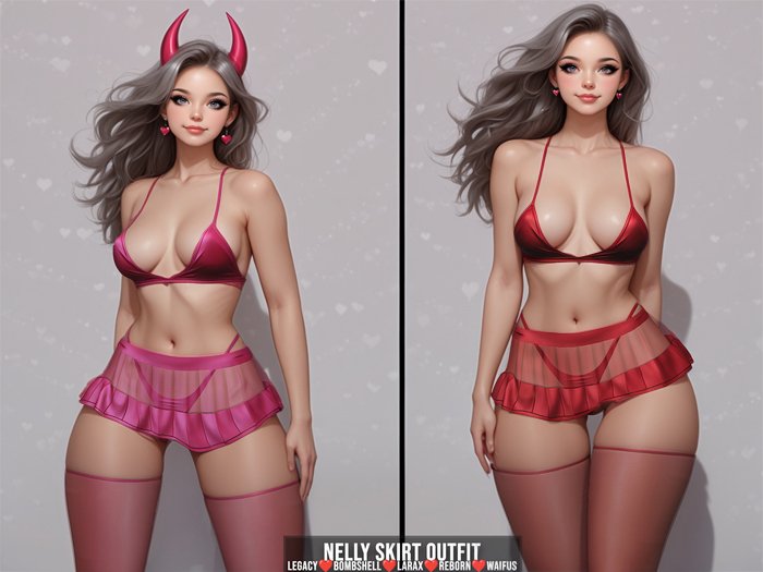 [LECASTLE] Nelly Skirt Outfit, Legacy,Bombshell,Reborn,Waifus,Larax
