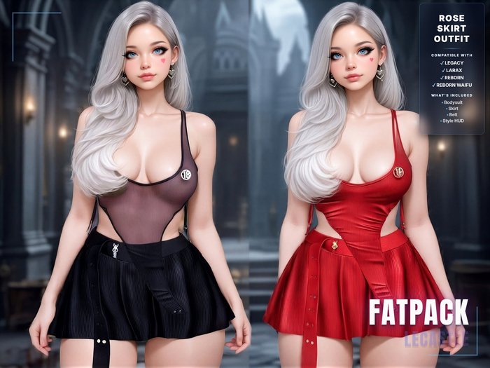 [LECASTLE] Rose Skirt Outfit,Legacy,LaraX,Reborn,Waifus