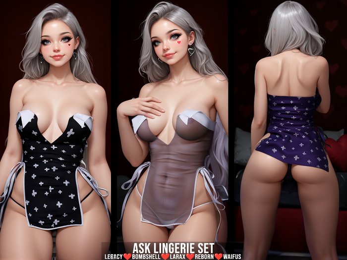 PROMO! - [LECASTLE] Ask Lingerie Set, Legacy,Bombshell,Reborn,Waifus,LaraX