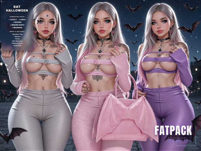 PROMO! - [LECASTLE] Bat Halloween Fatpack • Legacy • LaraX • Nhumana • Reborn • Waifus