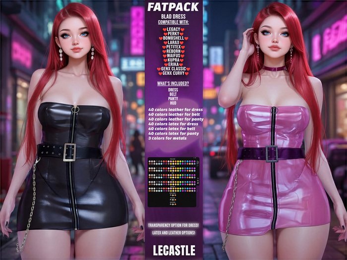[LECASTLE] Blad Dress Legacy, Perky, Bombshell, LaraX, PetiteX, Reborn, Waifus, Kupra, Erika, GenX