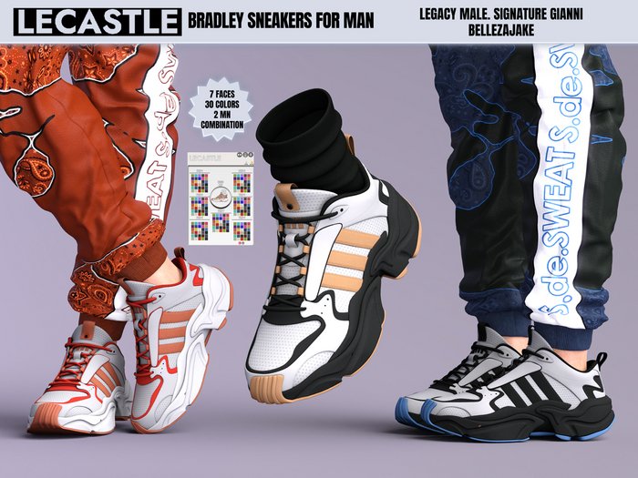 [LECASTLE] Bradley Sneakers - Jake, Legacy, Gianni 9720