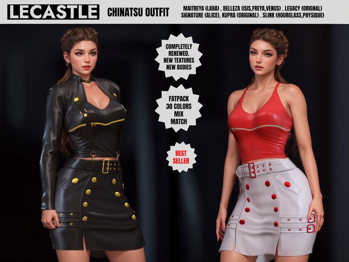 [LECASTLE] CHINATSU OUTFIT (RENEWED) - FATPACK - Original Mesh NEW! 2022 9938