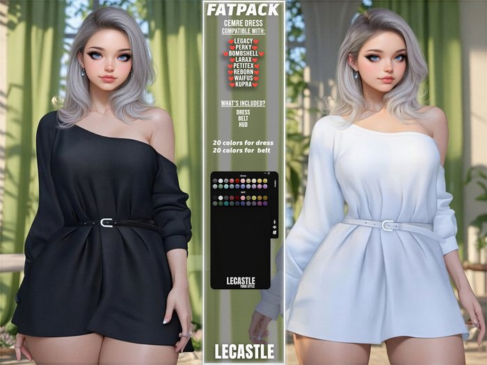 [LECASTLE] Cemre Dress,Legacy,Perky,Bombshell,LaraX,PetiteX,Reborn,Waifus,Kupra