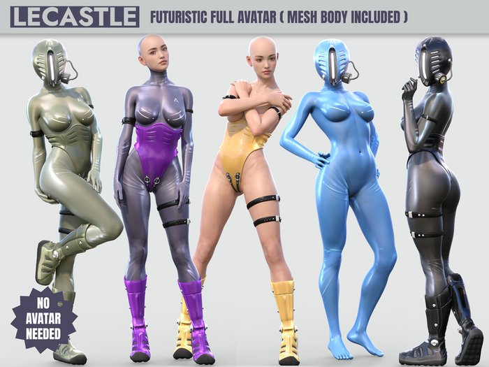 [LECASTLE] Futuristic Full Avatar - FATPACK - Original Mesh NEW! 2022 1592