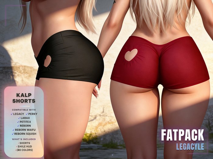 BIG PROMO! - [LECASTLE] Kalp Shorts Fatpack • Legacy • Perky • LaraX • PetiteX • Reborn • Waifu • Squish