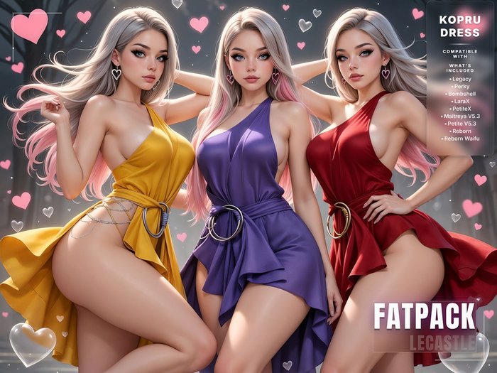LECASTLE] Kopru Dress, Legacy • Perky • Bombshell • LaraX • PetiteX • Maitreya • Petite • Reborn • Waifu