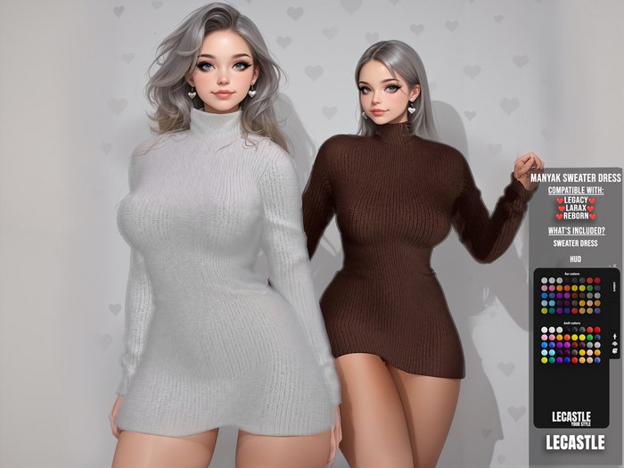 [LECASTLE] Manyak Sweater Dress,Legacy,LaraX,Reborn