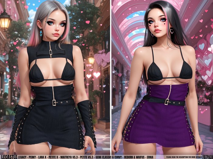 [LECASTLE] Matilde Outfit, Legacy, Perky, LaraX, PetiteX, Lara V5.3, Petite V5.3, GenX, Reborn, Waifus,Erika 6158