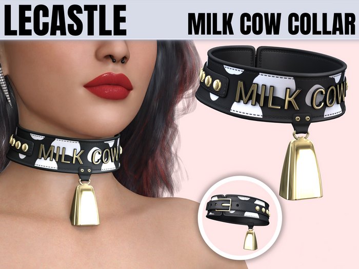 [LECASTLE] Milk Cow Collar - Original Mesh Design - NEW! 4463