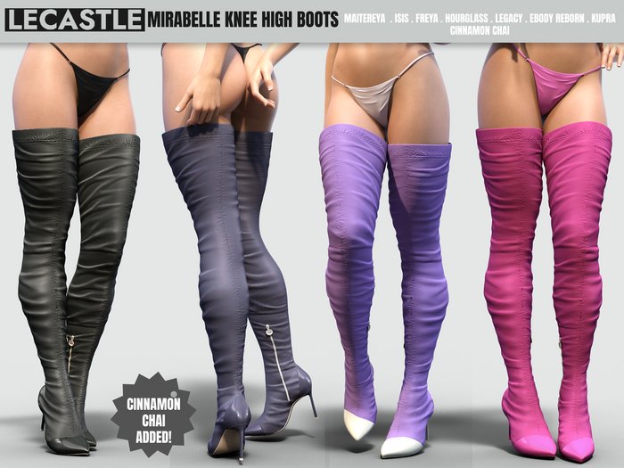 [LECASTLE] Mirabelle Knee High Boots - Original Mesh NEW! 2021 7173