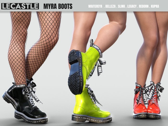[LECASTLE] Myra Boots FATPACK - Original Mesh - Maitreya, Belleza, Legacy, Slink, Reborn, Kupra 6711