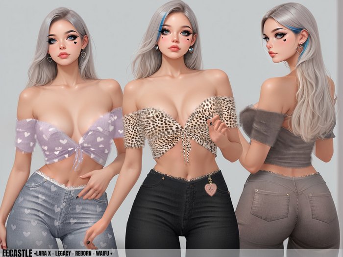[LECASTLE] Oxxy Outfit, Legacy, Perky, Reborn, Waifu, LaraX 6168