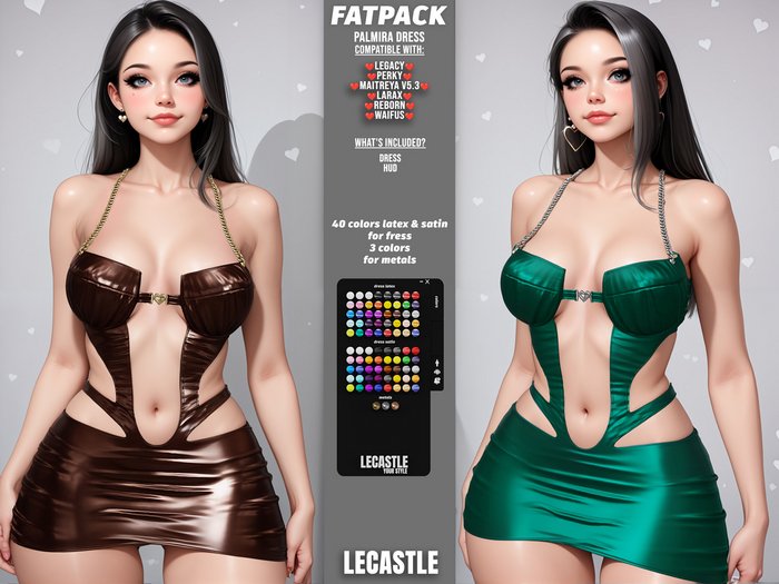 [LECASTLE] Palmira Dress,Legacy,Perky,Maitreya,LaraX,Reborn,Waifu