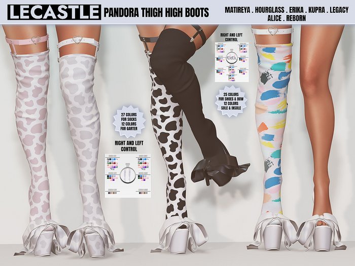 [LECASTLE] Pandora Thigh High Boots FATPACK 6015