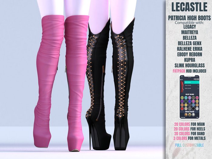 [LECASTLE] Patricia High Boots - NEW! 5608