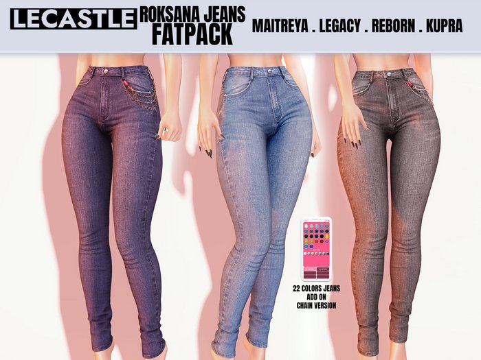 [LECASTLE] Roksana Jeans - Maitreya, Legacy, Reborn, Kupra 4332