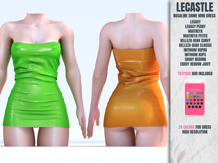 [LECASTLE] Rosaline Shine Mini Dress - Maitreya, Legacy, Reborn, Kupra 8562