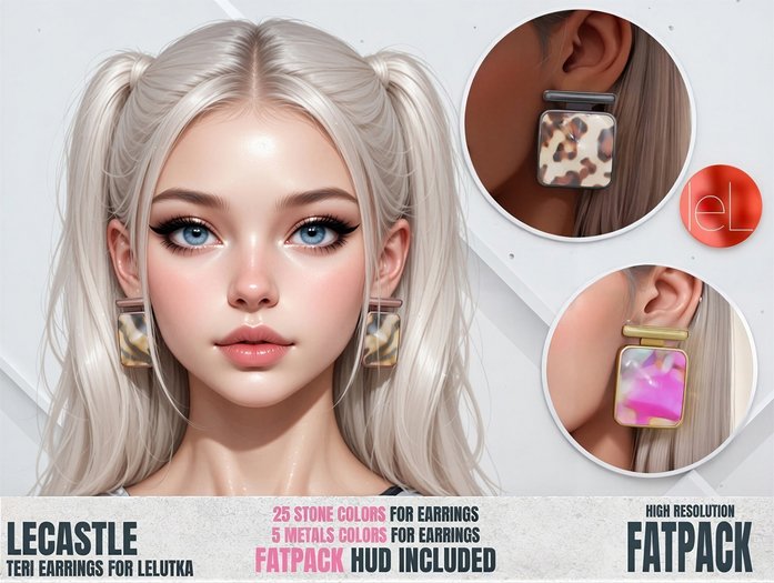 [LECASTLE] Teri Earrings - LELUTKA Rigged Earrings 2227