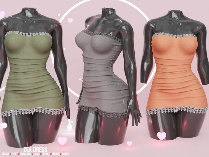 [LECASTLE] Zae Dress *FATPACK*,Legacy,Perky,Bombshell,LaraX,PetiteX,Reborn,Waifus