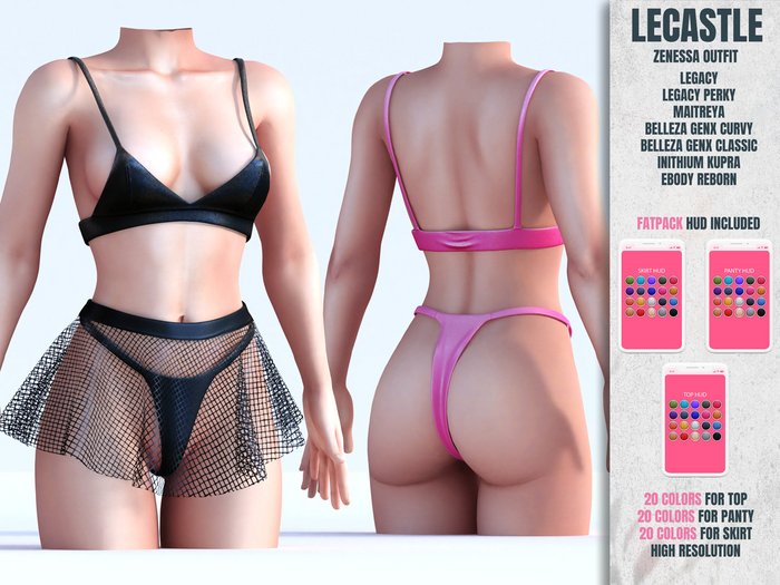 [LECASTLE] Zenessa Outfit - Legacy, Maitreya, Reborn, Kupra, GenX 7980