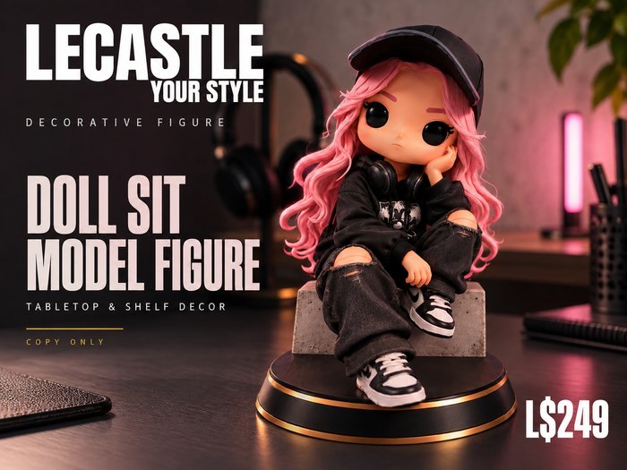 [LECASTLE] Doll Sit Model Figure • Tabletop Decor