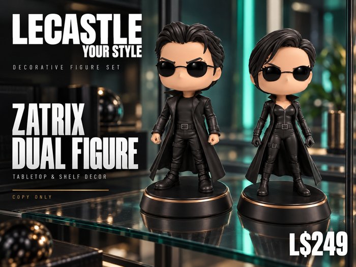 [LECASTLE] Zatrix Dual Figure • Tabletop Decor