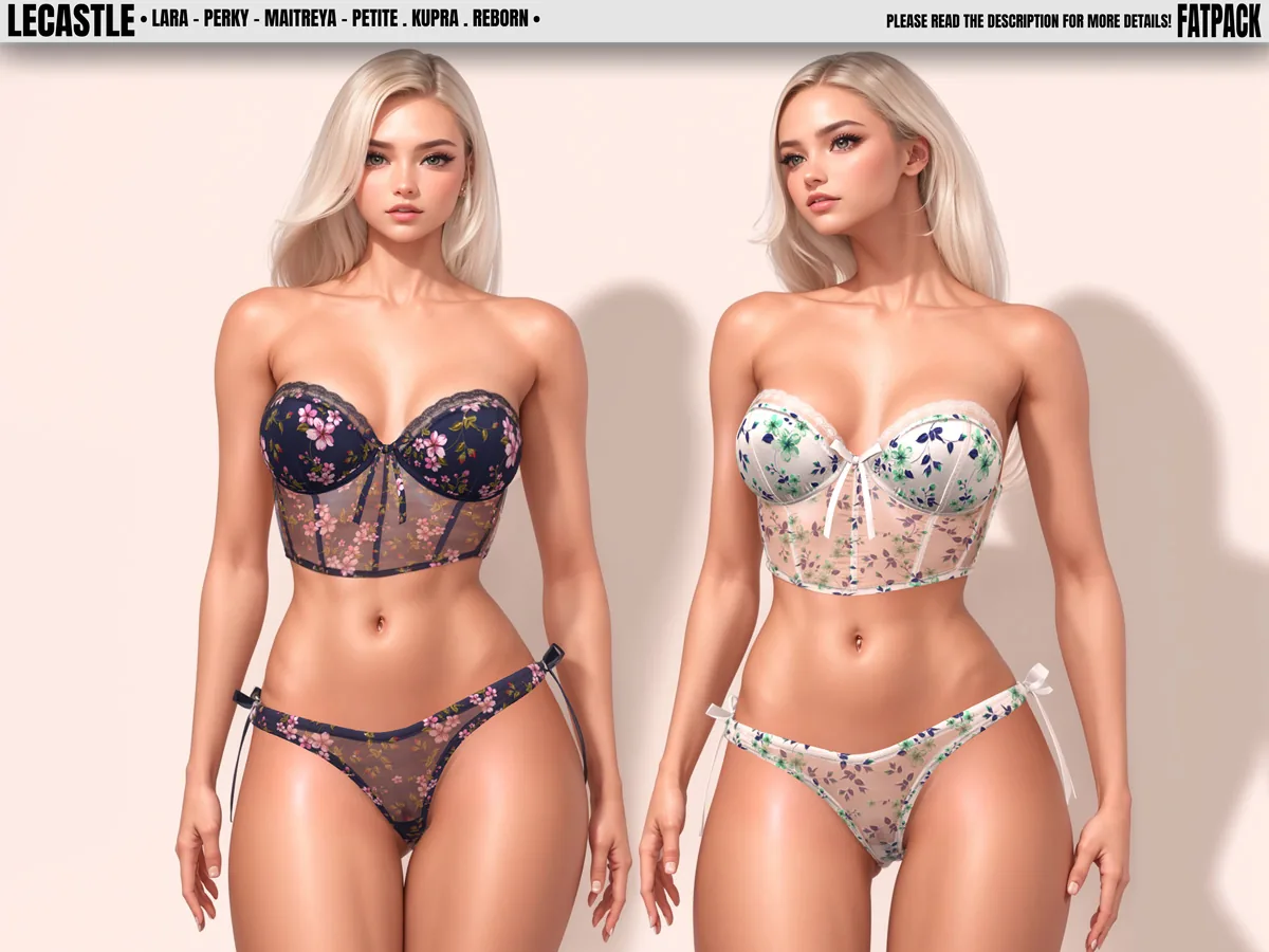 [LECASTLE] Barbara Lingerie Set - %100 Original Mesh - NEW! 2022 1298