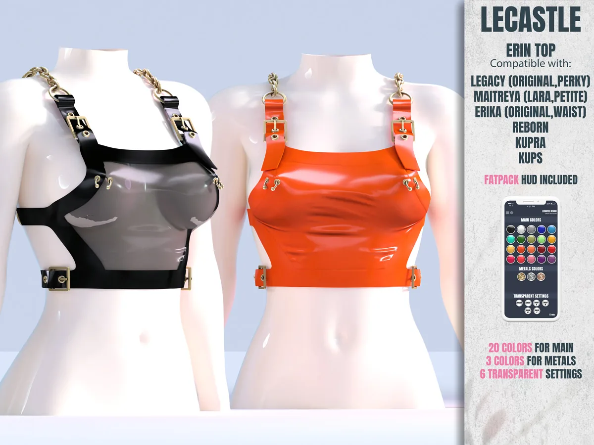 [LECASTLE] Erin Top - Legacy, Maitreya, Reborn, Kupra, Erika 3320