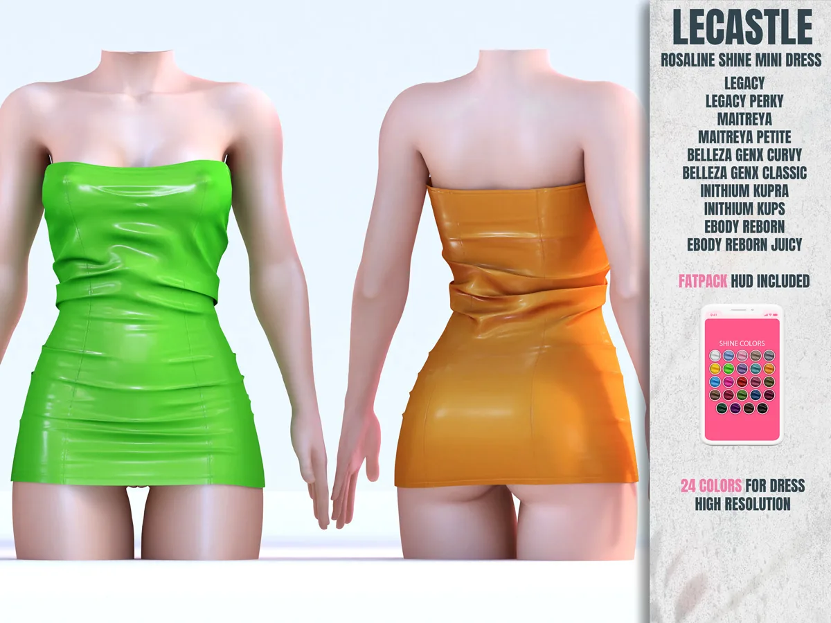 [LECASTLE] Rosaline Shine Mini Dress - Maitreya, Legacy, Reborn, Kupra 8562