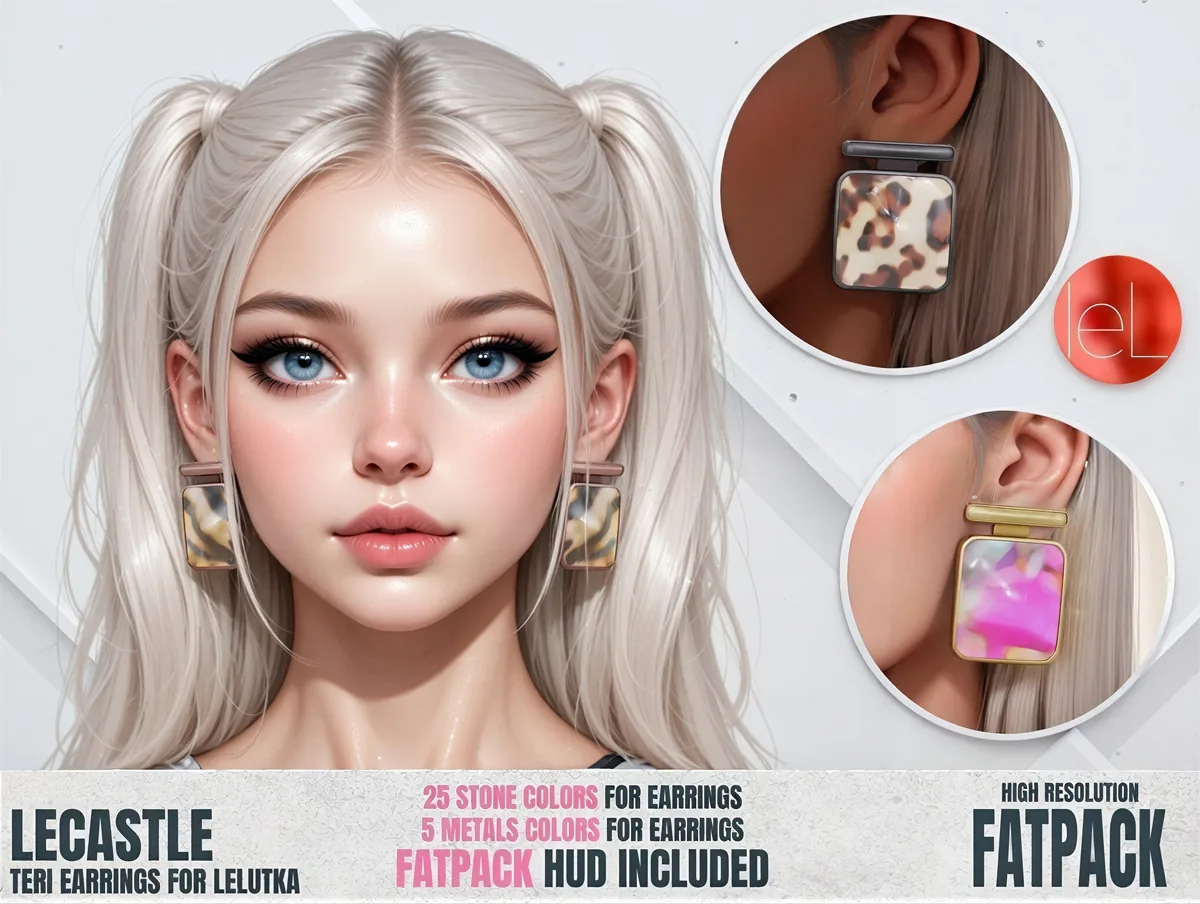 [LECASTLE] Teri Earrings - LELUTKA Rigged Earrings 2227