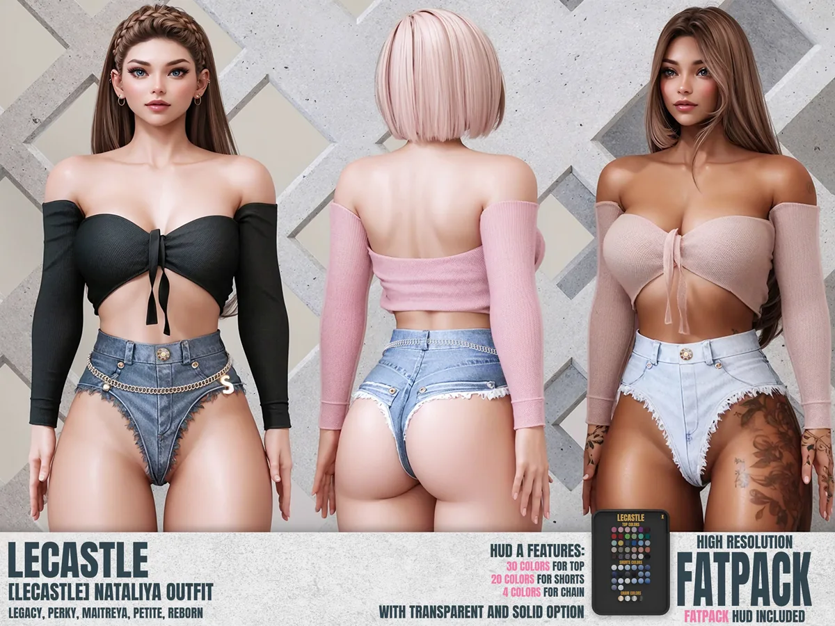 [LECASTLE] Nataliya Outfit, Legacy, Perky, Maitreya, Petite, Reborn 2778