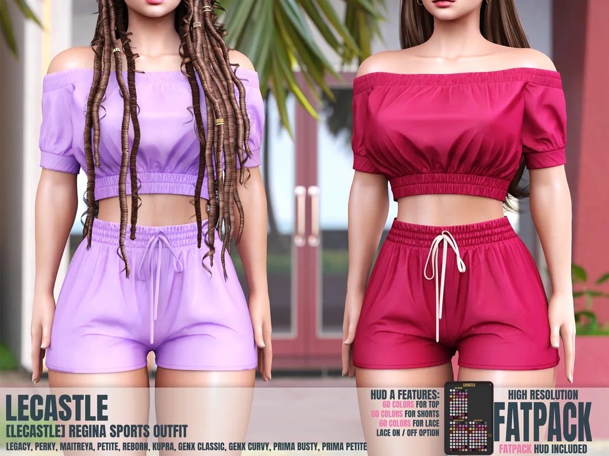 [LECASTLE] Regina Sports Outfit FATPACK - Legacy, Perky, Petite, Lara, Reborn, GenX, Classic, Curvy, Prima, Busty, Kupra 8145