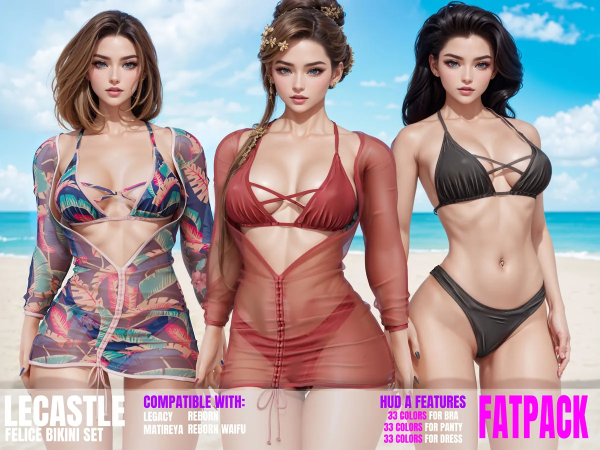[LECASTLE] Felice Bikini Set - Legacy, Maitreya, Reborn, Waifu 1703