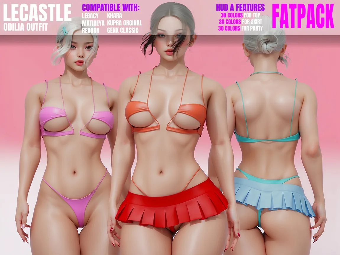 [LECASTLE] Odilia Outfit - Legacy, Maitreya, Reborn, Waifus, Khara, Kupra, GenX 6196
