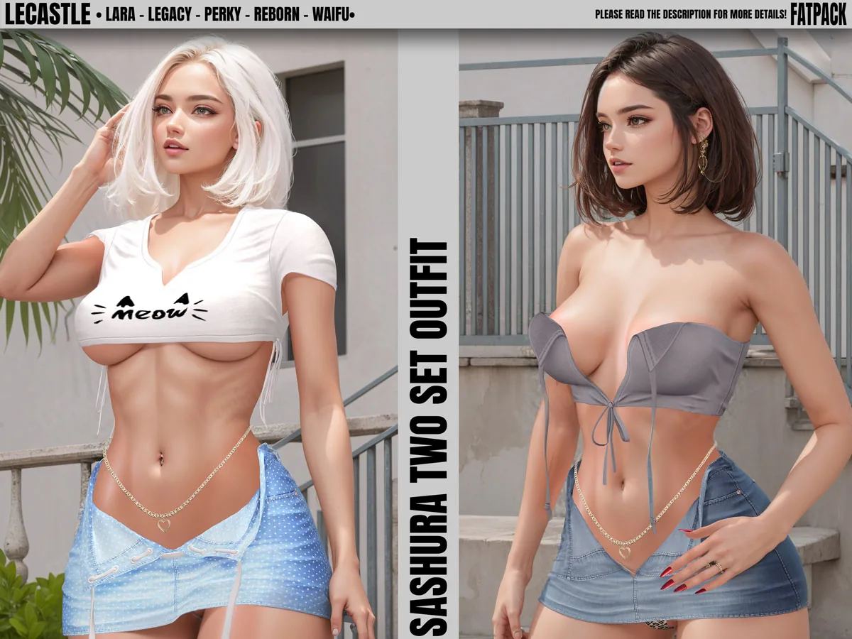[LECASTLE] Sashura Two Set Outfit - Legacy, Perky, Maitreya, Reborn, Waifu 3274