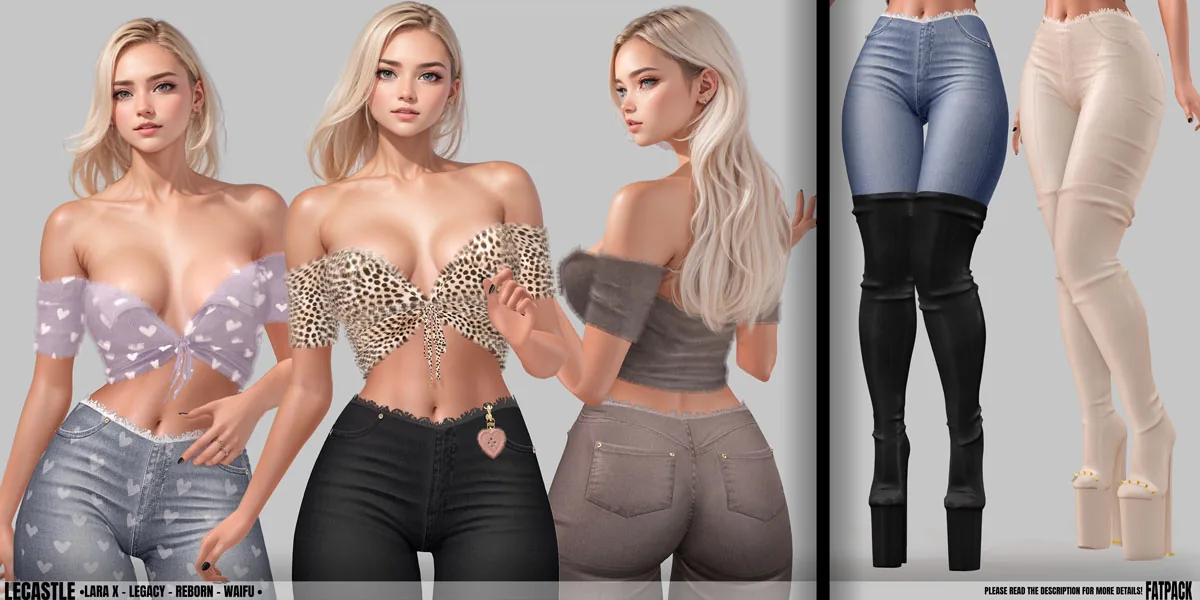 [LECASTLE] Oxxy Outfit, Legacy, Perky, Reborn, Waifu, LaraX 6168