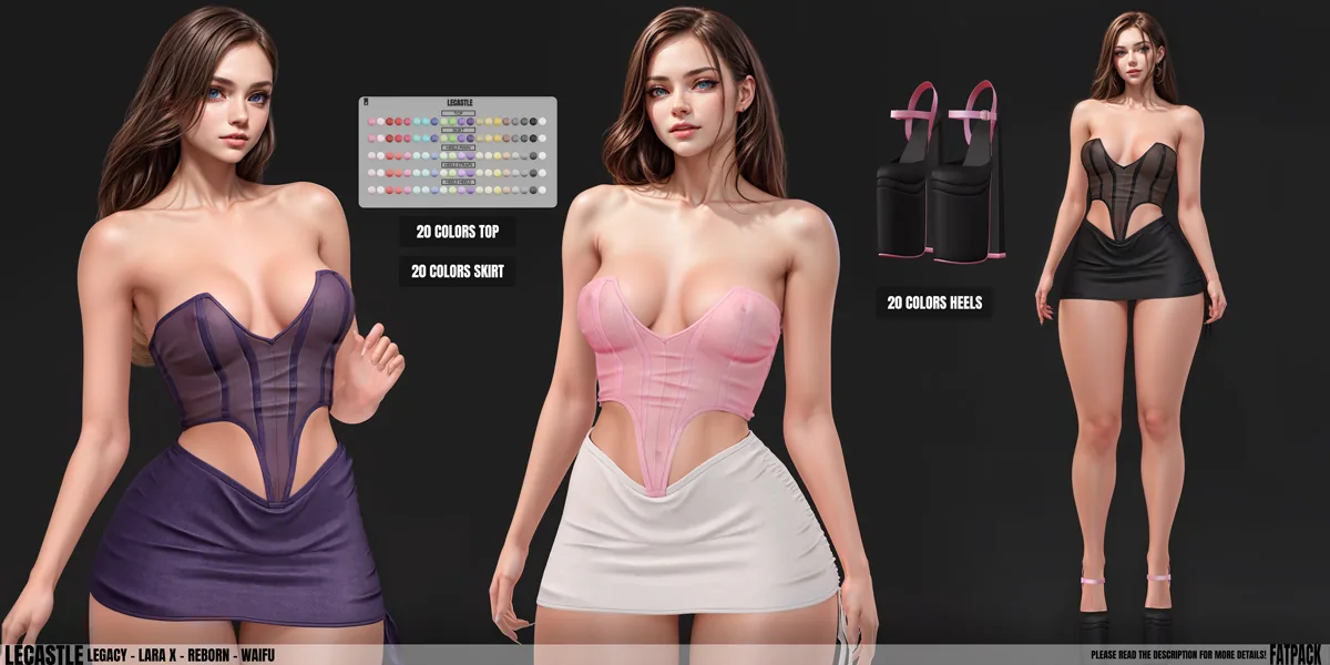 [LECASTLE] Wibeke Outfit, Legacy, LaraX, Reborn, Waifu 3466