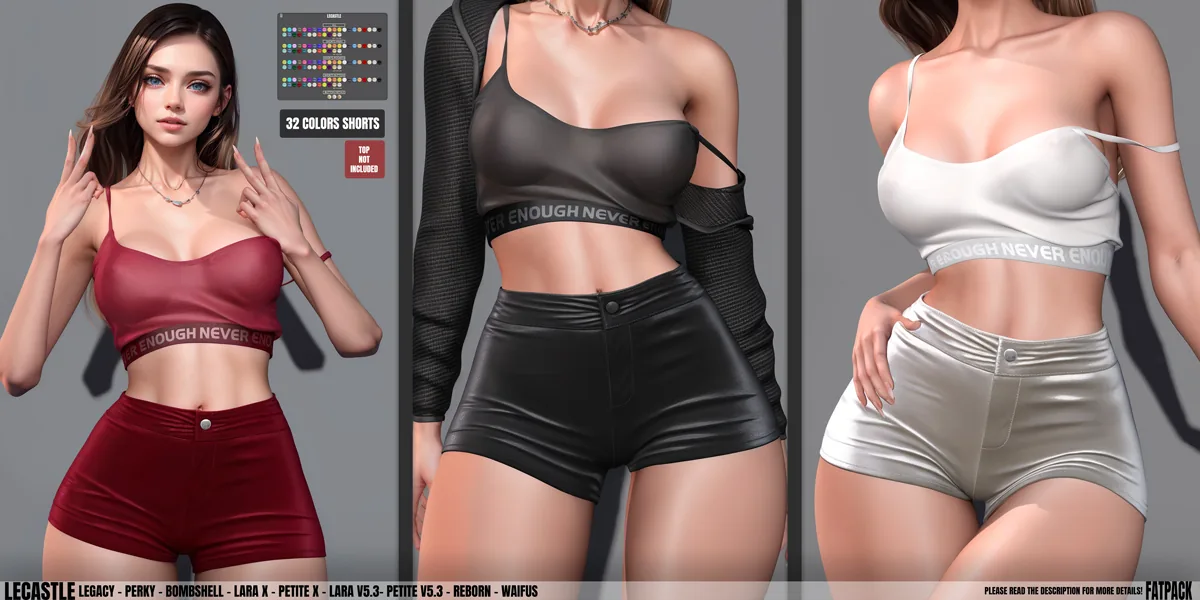 [LECASTLE] Elsie Shorts, Legacy, Maitreya V5.3, LaraX, Reborn 7203